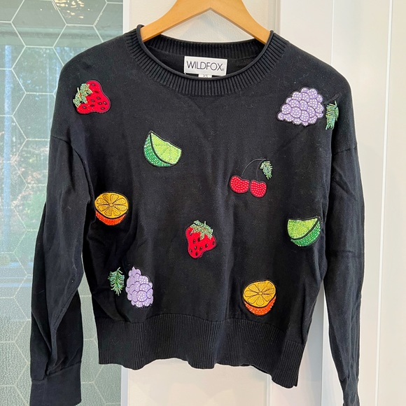 Wildfox Couture Fruity Fader Sweater in Dark Moon - Picture 1 of 5